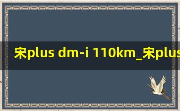 宋plus dm-i 110km_宋plusdm-i110km能跑多少公里